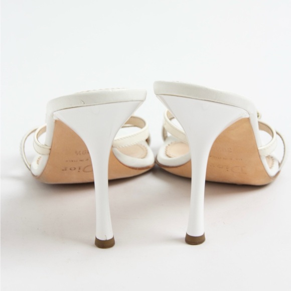 SOLD — Dior White and Cream Bow Heels - Picture 9 of 10